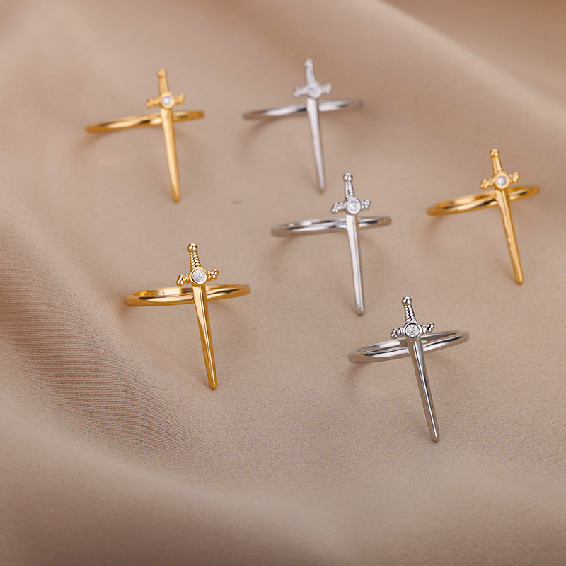 Cross Zircon Ring Female Hip Hop – Gifts for Her — 1