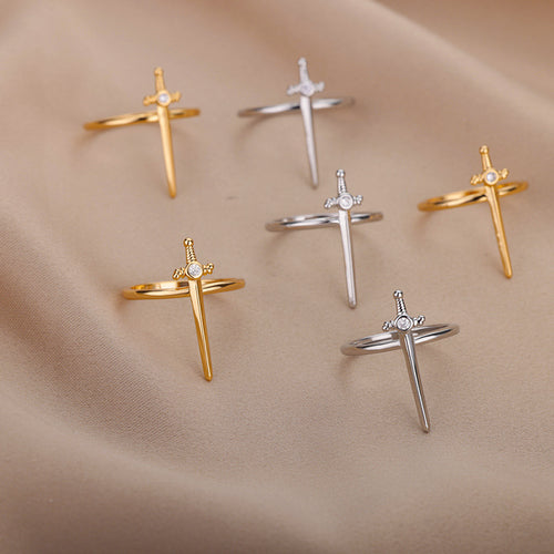 Cross Zircon Ring Female Hip Hop – Gifts for Her — 1