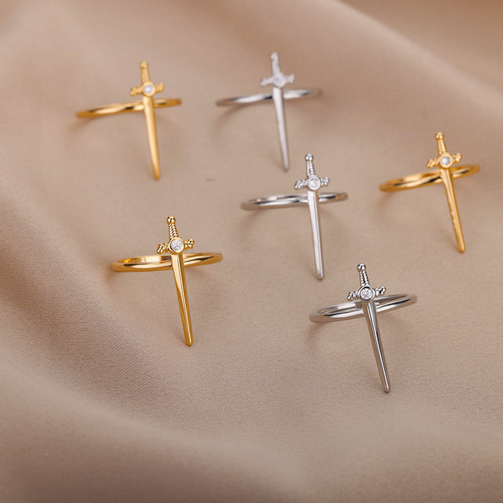 Cross Zircon Ring Female Hip Hop – Gifts for Her — 1