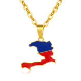 Fashion Ladies Stainless Steel Haiti Map Pendant – Jewelry Gift Ideas — 5