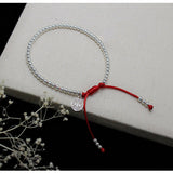 Sterling Silver Happy Word Tag Silver Beaded Red – Jewelry Gift Ideas — 4