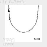 Stainless Steel 26 Alphabet Name Necklace – Jewelry Gift Ideas — 14