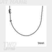 Stainless Steel 26 Alphabet Name Necklace – Jewelry Gift Ideas — 14