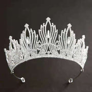 Shiny Bride Tiaras Crowns Crystal Wedding Hair – Gifts for Couples — 5