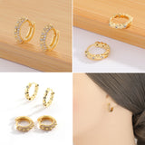 Fashion Copper Plating 18K Gold Earrings Ins Geometric – Stylish Gifts — 6