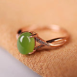 Ethnic Silver Rose Gold Inlaid Jasper Fashion Egg Face – Stylish Gifts — 2