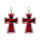 Leopard Cross Earrings Y2g Millennium Hot Girl Niche – Gifts for Kids — 7