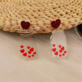 Acrylic Transparent Bottle Earrings Love – Gifts for Couples — 5