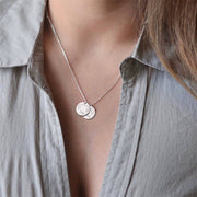 Stainless Steel Dog Ear Round Name Necklace – Jewelry Gift Ideas — 1