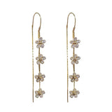 Zircon Five-petal Flower Tassel Ear Line Female – Gifts for Her — 4