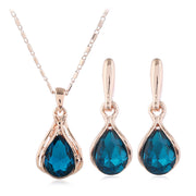 Alloy Water Drop Necklace Earring Jewelry Set – Jewelry Gift Ideas — 3