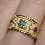 Women's Retro Court Alluvial Gold Ring – Gifts for Her — 3