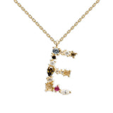 English Letter Necklace Female Colorful Crystals – Jewelry Gift Ideas — 11