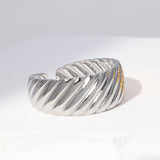 Titanium Steel Ring Female Leaf Love Shape – Gifts for Her — 10