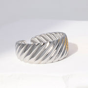 Titanium Steel Ring Female Leaf Love Shape – Gifts for Her — 10