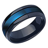 Fashion And Creative Black And Blue Groove Ring – Stylish Gifts — 3