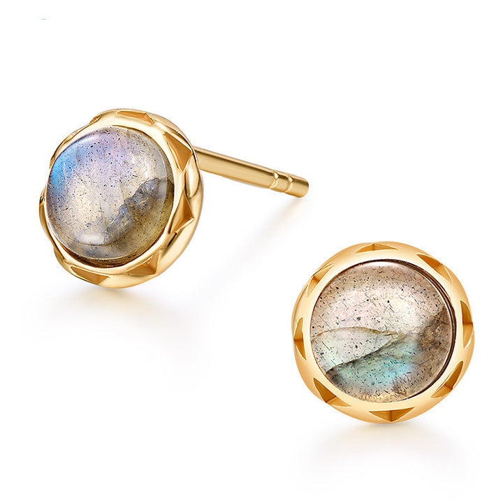 Simple Style 925 Sterling Silver Labradorite Round – Stylish Gifts — 1