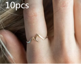 Mountain-shaped Copper Creative Custom Ladies Ring – Birthday Gifts — 6