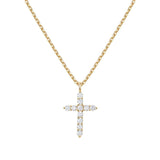S925 Sterling Silver Diamond Inlaid Cross – Jewelry Gift Ideas — 4