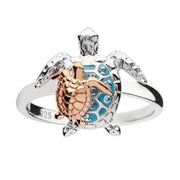 Women's Sterling Silver Turtle Shape Ring – Gifts for Her — 5