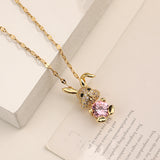 Lovely Crystal Titanium Steel Zircon Rabbit – Jewelry Gift Ideas — 6