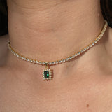 Square Gem Unique Rhinestone Necklace Female – Jewelry Gift Ideas — 1