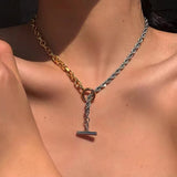 Women's Retro Two-tone Twist Chain Necklace – Jewelry Gift Ideas — 1
