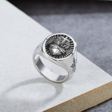 Cross Heart Retro Titanium Steel Ring – Gift Ideas — 1