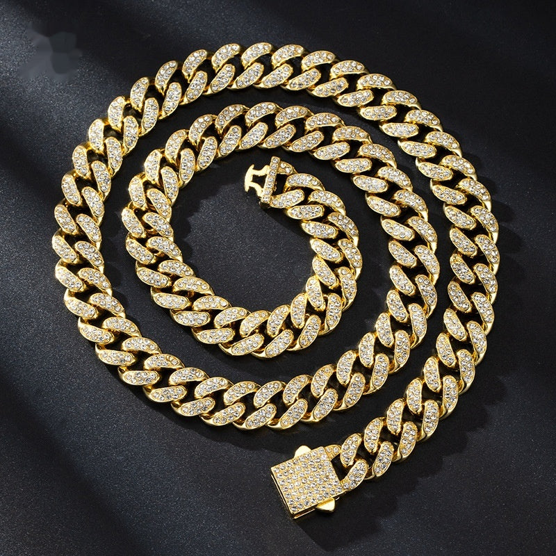 13mm Cuban Link Chain Spring Release Buckle Alloy – Jewelry Gift Ideas — 1