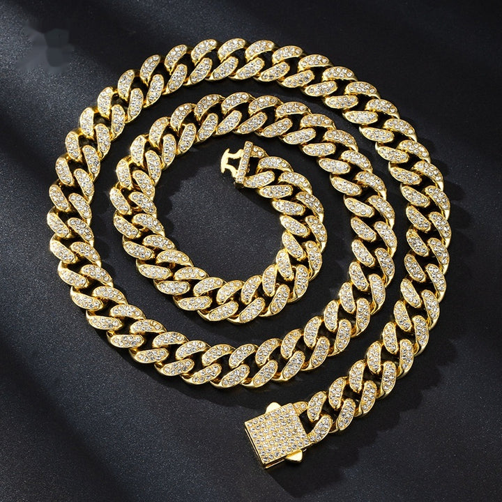 13mm Cuban Link Chain Spring Release Buckle Alloy – Jewelry Gift Ideas — 1