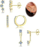 Electroplating Real Gold Ear Clip Ear Studs 6 Pieces – Stylish Gifts — 13
