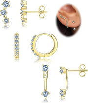 Electroplating Real Gold Ear Clip Ear Studs 6 Pieces – Stylish Gifts — 13