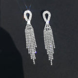 European And American Luxury Full Diamond Long Tassel – Stylish Gifts — 1