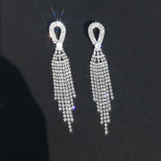 European And American Luxury Full Diamond Long Tassel – Stylish Gifts — 1