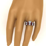 Statement Fashion Set Ring With Heart Shaped Diamonds – Stylish Gifts — 2