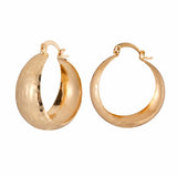 Gold Textured Earrings Original Design Accessory – Stylish Gifts — 5