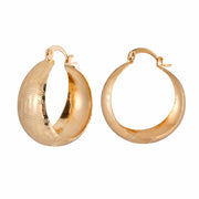 Gold Textured Earrings Original Design Accessory – Stylish Gifts — 5