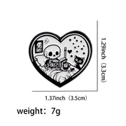 Skull Nerd Brooch Cartoon Badge Creative – Jewelry Gift Ideas — 5