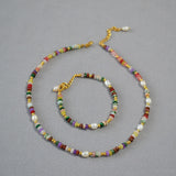 Natural Colored Stone Beaded Necklace – Jewelry Gift Ideas — 1