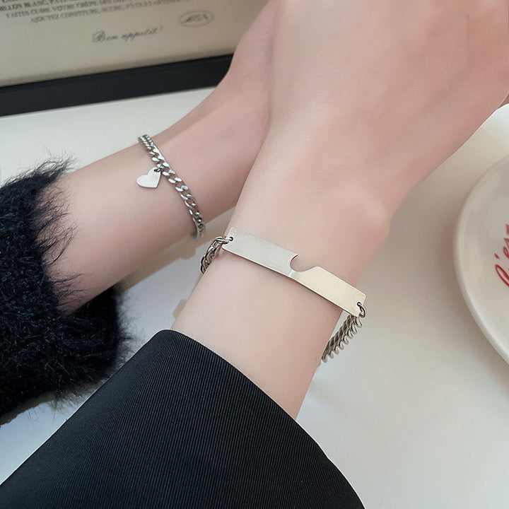 Men's And Women's Titanium Steel Love Bracelets – Gifts for Her — 1