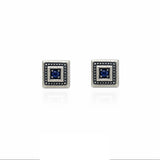 Men's Retro Square Blue Zircon Earrings – Gifts for Him — 8