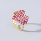 Brass Micro Diamond Heart Ring For Women – Gifts for Her — 2