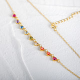 Sterling Silver Super Colored Diamond Collarbone – Jewelry Gift Ideas — 2