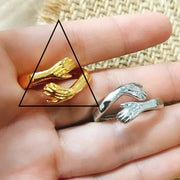 Simple Fashion Special-interest Embrace Hands Hug Ring – Stylish Gifts — 5