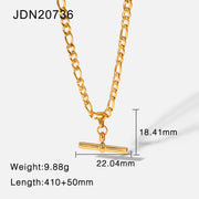 Punk Hip Hop 18K Gold Stainless Steel T Bar – Jewelry Gift Ideas — 9