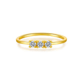 925 Silver 18K Gold Inlaid Ring Female – Gifts for Her — 6