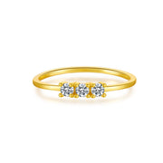 925 Silver 18K Gold Inlaid Ring Female – Gifts for Her — 6