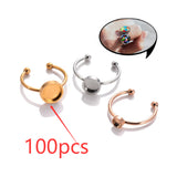 Stainless Steel Ring Setting Gold Steel Rose Gold – Creative Gifts — 4