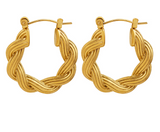 Zarra Golden Twist Earrings – Birthday Gifts — 1