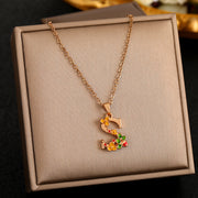 26 English Letters Enamel Elegant Sweet Necklace – Jewelry Gift Ideas — 6